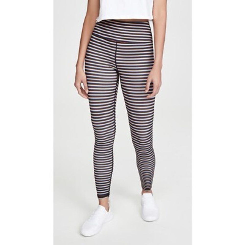 Spiritual Gangster Essential Rainbow Striped High-Waisted Sculpt Leggings XS ** - Picture 4 of 9